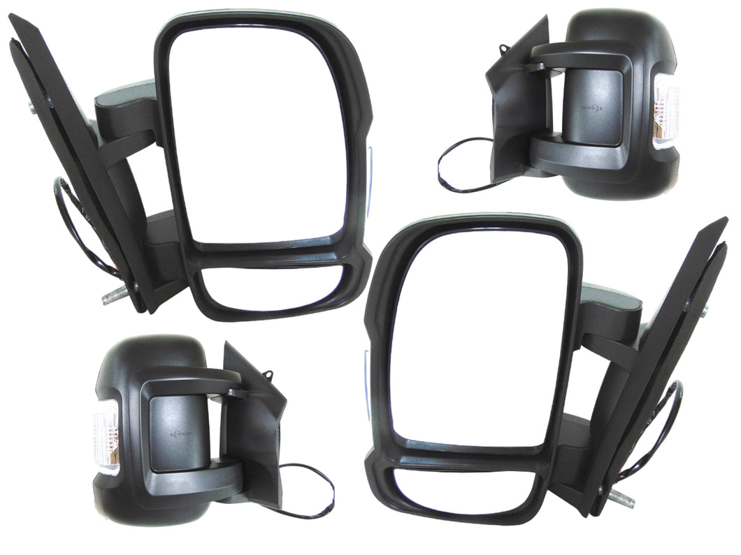 2014 2015 2016 2017 2018 2019 2020 2021 2022 2023 2024 Ram Promaster Front Left Driver Right Passenger Door Power Side Rear View Mirror Signal Heated Power Mirror Manual Fold Set - Texas-e-parts