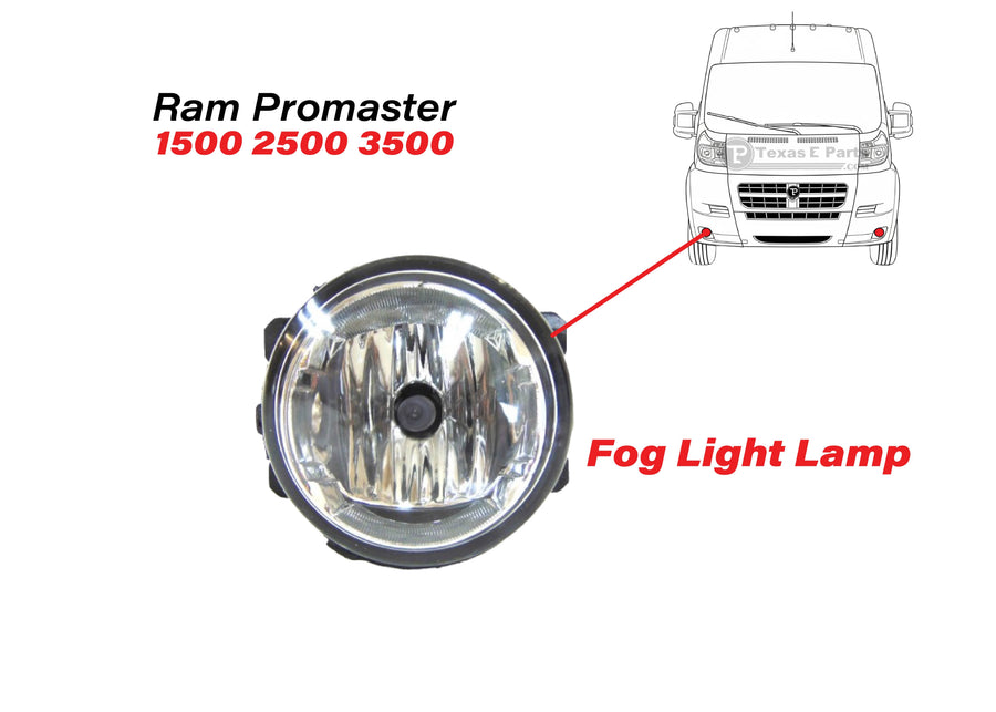 2014-2022 Ram Promaster 1500 2500 3500 Front Fog Light Lamp Left Driver Or Right Passenger Side - Texas-e-parts