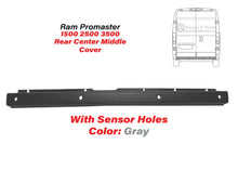 Load image into Gallery viewer, 2014 2015 2016 2017 2018 Ram Promaster 1500 2500 3500 Rear Bumper Center Middle Cover With Sensor Holes Gray