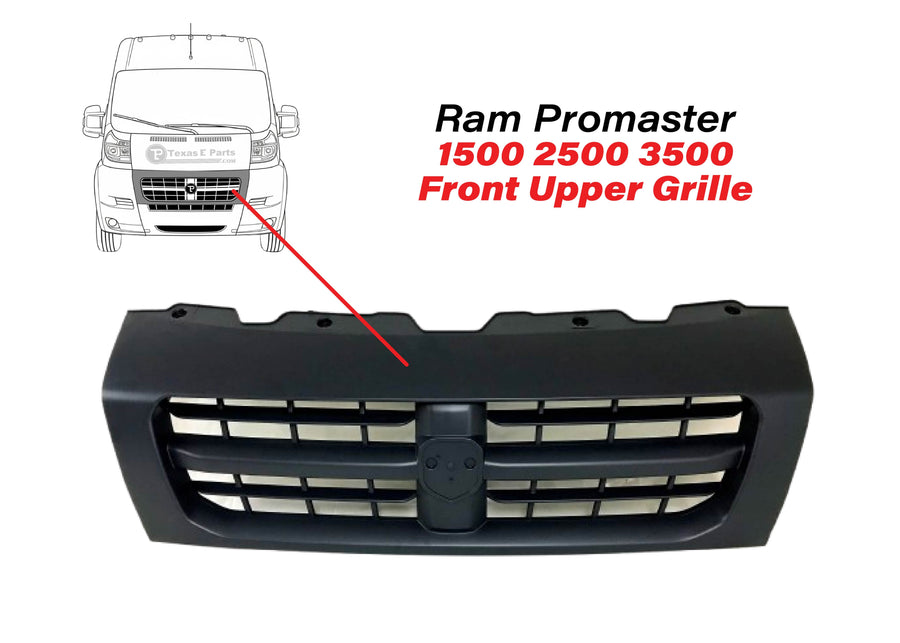 2014-2018 Ram Promaster 1500 2500 3500 Grille Front Bumper Upper Grille - Texas-e-parts