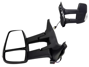 2020 2021 2022 2023 2024 Ford Transit 150 250 350 350HD Left Front Door Power Side Rear View Mirror Heated Signal Manual Folding With BSM ( Blind Spot Monitoring ) Long Arm Driver