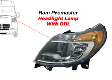 Load image into Gallery viewer, 2014 2015 2016 2017 2018 2019 2020 2021 2022 Ram Promaster 1500 2500 3500 Front Headlight With DRL Left Driver Side