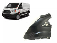 2015 2016 2017 2018 2019 2020 2021 2022 2023 2024 Ford Transit 150 250 350 350HD Left Front Fender Panel Driver Side