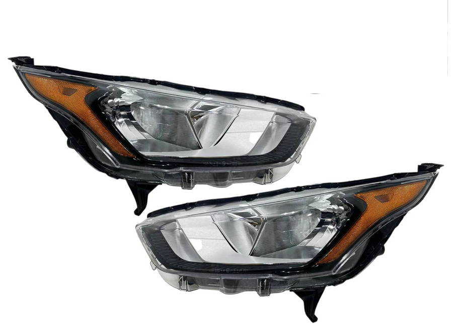 2019-2023 Ford Transit Connect Left Right Front Headlight Lamp Driver & Passenger Set Black - Texas-e-parts