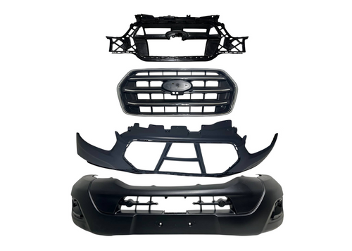 2020 Ford Transit 150 250 350 350HD Front Bumper Upper Lower Cover With Grille Camera Option & Inner Grille Bracket - Texas-e-parts