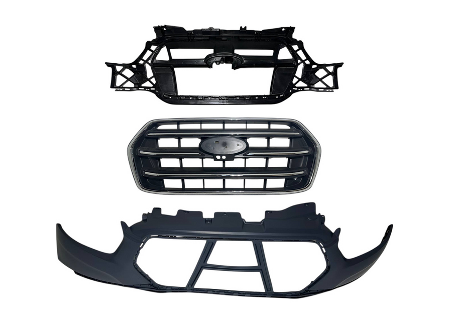 2020 Ford Transit 150 250 350 350HD Front Bumper Upper Cover With Grille Camera Option & Inner Grille Bracket - Texas-e-parts