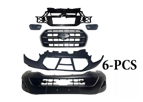 2020 Ford Transit 150 250 350 350HD Front Bumper Upper Lower Cover Grille With Camera Option Inner Bracket & Fog Light Cover 6-PCS - Texas-e-parts