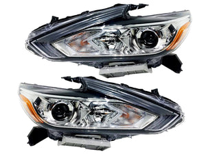 2016 2017 2018 Nissan Altima Headlight Lamp Front Left Driver Right Passenger Set - Texas-e-parts