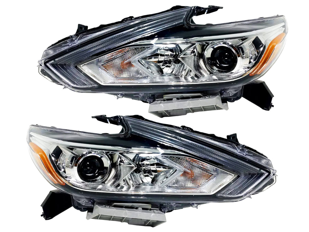 2016 2017 2018 Nissan Altima Headlight Lamp Front Left Driver Right Passenger Set - Texas-e-parts