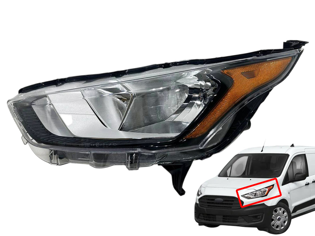 2019 2020 2021 2022 2023 Ford Transit Connect Left Front Headlight Lamp Driver Side Black