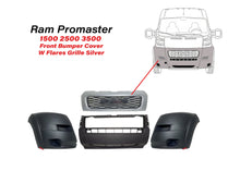 Load image into Gallery viewer, 2019 2020 2021 2022 Ram Promaster 1500 2500 3500 Front Bumper Cover With Side Flares &amp; Upper Grille Silver
