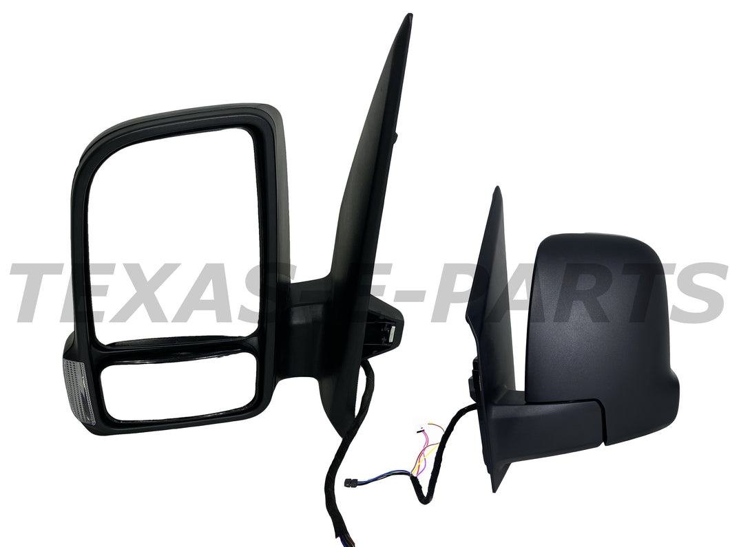 2019 2020 2021 2022 Mercedes Benz & Freightliner Sprinter 1500 2500 3500 Side Rear View Short Arm Mirror Power Heated Signal Left Driver Side