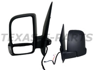 2019 2020 2021 2022 Mercedes Benz & Freightliner Sprinter 1500 2500 3500 Side Rear View Short Arm Mirror Power Heated Signal Left Driver Side