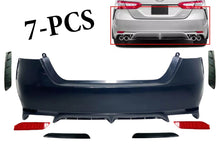 Load image into Gallery viewer, 2018 2019 2020 2021 2022 2023 2024 Toyota Camry XSE SE Rear Bumper Cover With Left Driver &amp; Right Passenger Reflector Side Trim Lower Molding 7-PCS