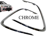 2021 2022 2023 Toyota Camry LE XLE Front Bumper Side Chrome Molding Trim Left Driver Right Passenger Set - Texas-e-parts
