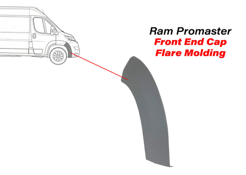 2014-2018 Ram ProMaster 1500 2500 3500 Front Bumper Side End Cap Flare Molding Trim Right Passenger - Texas-e-parts
