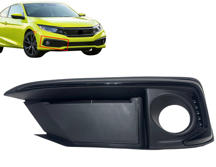 Cubierta de luz antiniebla de la defensa delantera, lado derecho, para Honda Civic Sedán y Coupé 2019, 2020, 2021