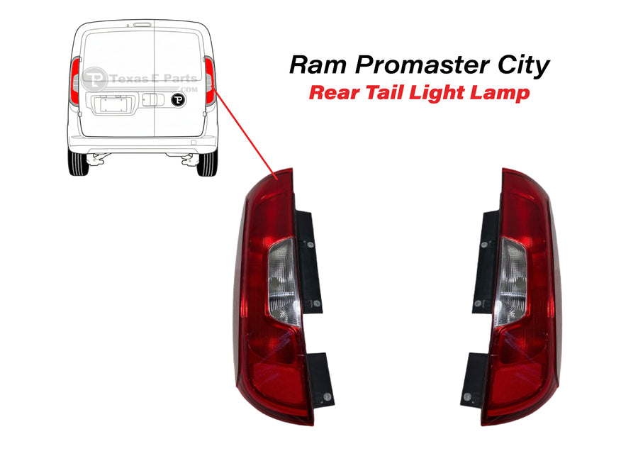 2015-2022 Ram Promaster City Left Right Rear Tail Light Lamp Driver & Passenger Set - Texas-e-parts