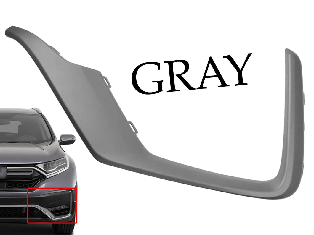 2020 2021 2022 Honda CR-V CRV Front Bumper Face Bar Molding Trim Left Side Gray - Texas-e-parts