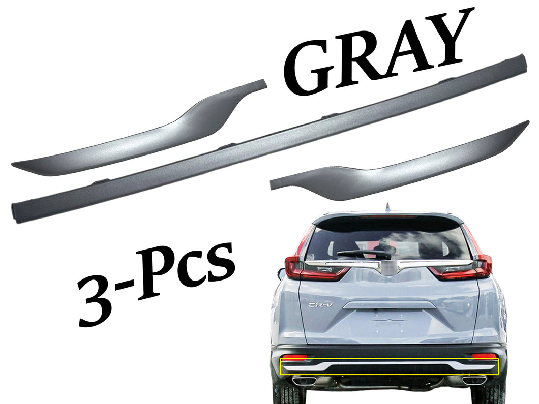 2020 2021 2022 Honda CR-V CRV Rear Bumper Center Left Right Molding Trim Gray