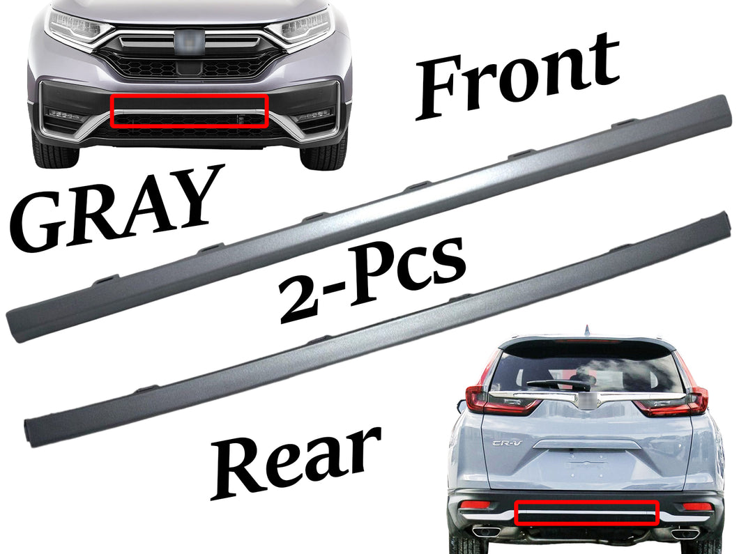 2020 2021 2022 Honda CR-V CRV Front Rear Bumper Center Middle Molding Trim Gray