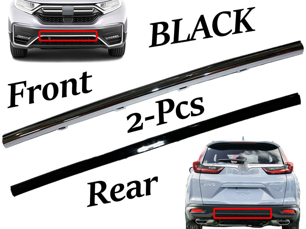 2020 2021 2022 Honda CR-V CRV Front Rear Bumper Center Middle Molding Trim Black