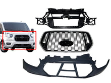 Load image into Gallery viewer, 2021 2022 2023 Ford Transit 150 250 350 350HD Front Bumper Upper Cover With Inner Bracket &amp; Grille Honeycomb