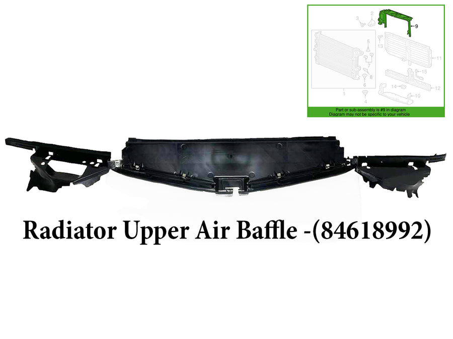 2018-2021 Chevrolet Equinox GMC Terrain Radiator Upper Cover ( Air Baffle ) - Texas-e-parts