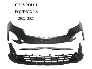 2022 2023 2024 Chevrolet Equinox LS Front Bumper Upper Lower Cover With Chrome Molding Trim