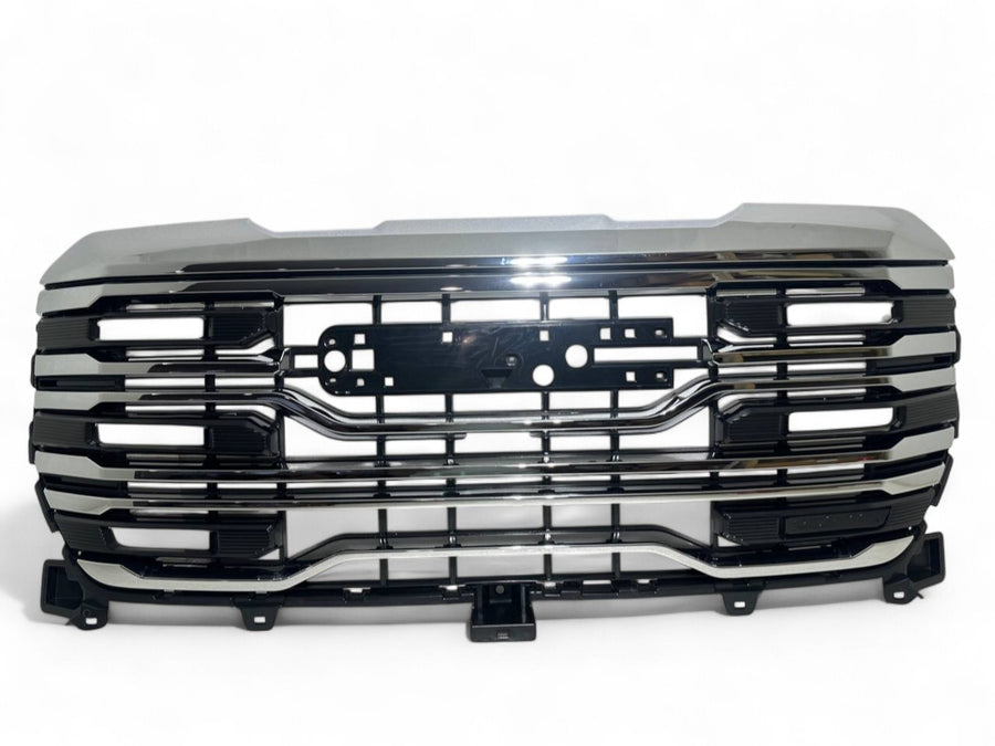 2022-2024 GMC Sierra 1500 AT4X Front Bumper Upper Grille With Camera Option Chrome - Texas-e-parts