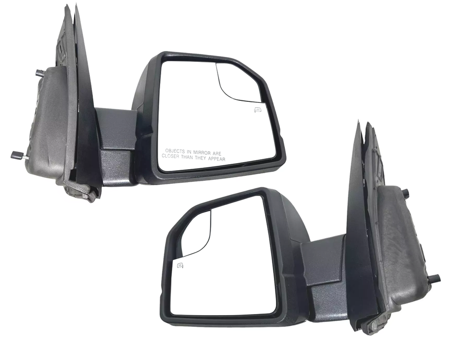 2018-2020 Ford F-150 Front Door Left Driver Power Side Rear View Mirror Heated Signal Blind Spot 6-Pins Plug Textured Left Driver & Right Passenger Set - Texas-e-parts