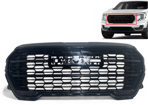 2022 2023 2024 GMC Terrain Denali Front Bumper Upper Grille Without Camera Option Gloss Black