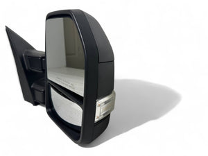 2017 2018 2019 2020 2021 2022 Ford F-250 F-350 Super Duty Left Right Front Door Side Rear View Mirror Heated Signal Puddle Light Power Adjustment With BSM (Blind Spot Monitoring) Black / Textured Driver & Passenger Set