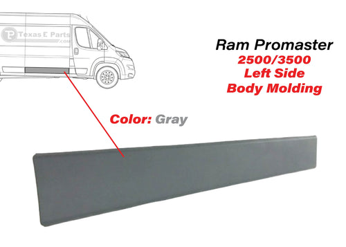 2014-2018 Ram Promaster 2500 3500 Ram Promaster Right Passenger Side Sliding Door Molding Trim Black - Texas-e-parts