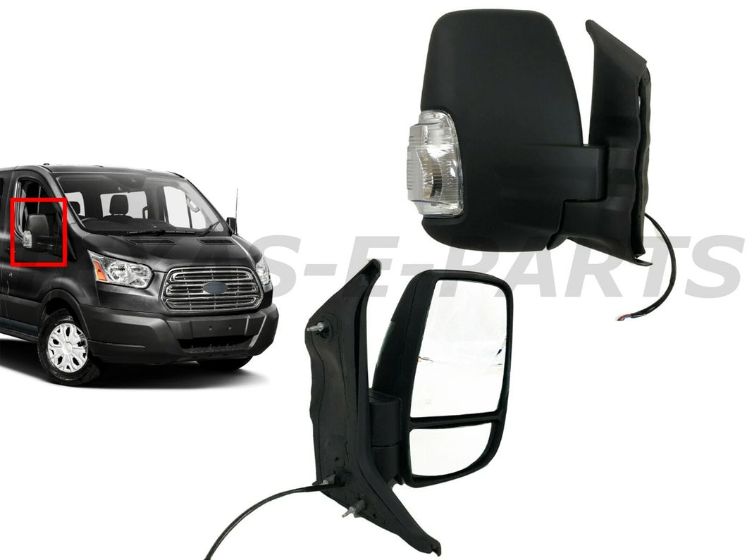 2015 2016 2017 2018 2019 2020 2021 2022 2023 2024 Ford Transit 150 250 350 Front Right Door Side Rear View Mirror Short Arm Power Heated Signal