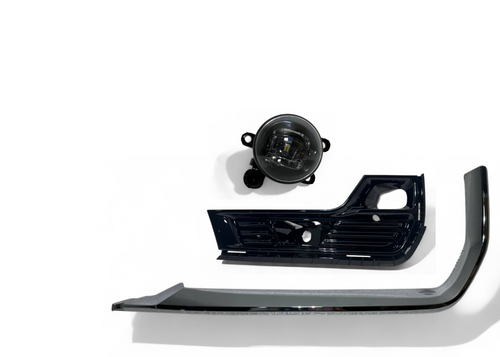 2022-2024 GMC Terrain Denali Left Front Bumper Fog Light Lamp Bezel Cover With Chrome Molding Trim Driver Side - Texas-e-parts