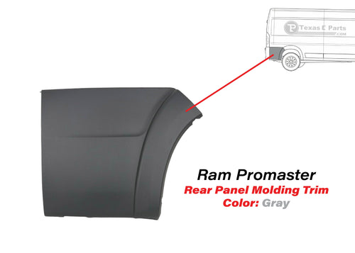 2014-2018 Ram Promaster 1500 2500 3500 Rear Right Passenger Side Panel Molding Trim Gray - Texas-e-parts