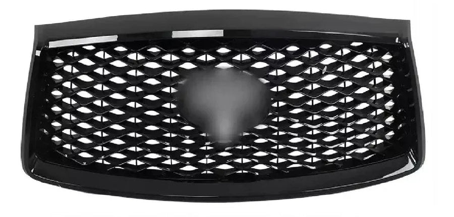 2018-2021 Infiniti QX80 Grille Front Bumper Upper Gloss Black Grill - Texas-e-parts