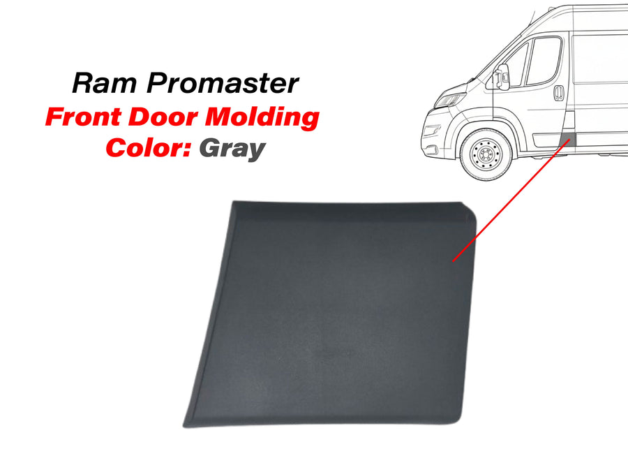 2014-2018 Promaster 1500 2500 3500 Left Front Door Body Side Trim Molding Driver - Texas-e-parts