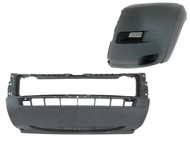 2014 2015 2016 2017 2018 Ram Promaster 1500 2500 3500 Left Front Bumper Side End Cap Cover With Flare & Center Middle Cover Gray