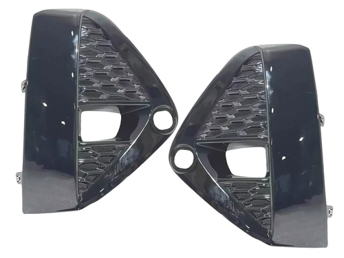 2019-2024 Nissan Murano Front Bumper Fog Light Cover Left Driver & Right Passenger Gloss Black - Texas-e-parts