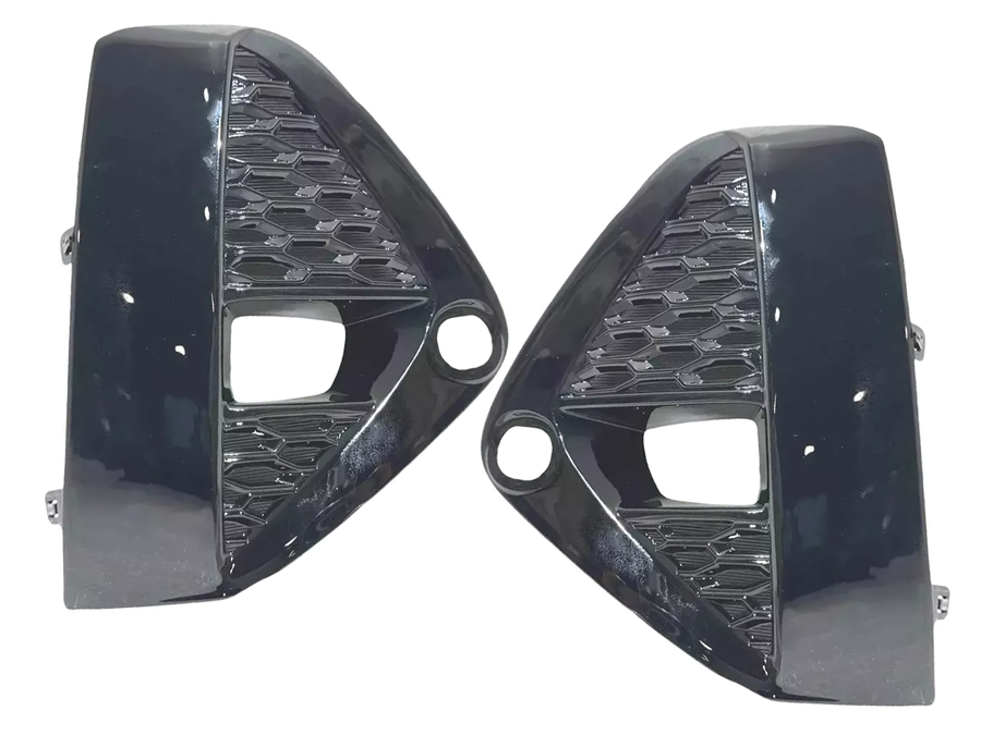 2019-2024 Nissan Murano Front Bumper Fog Light Cover Left Driver & Right Passenger Gloss Black - Texas-e-parts