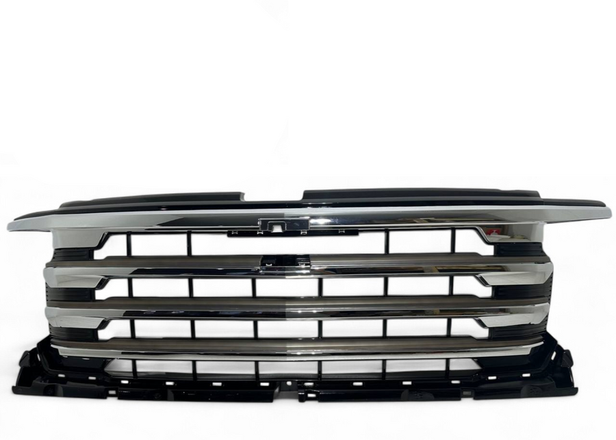 2022 Chevrolet Silverado 1500 & Silverado 1500 LTD High Country Front Bumper Upper Grille Chrome - Texas-e-parts