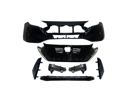 2024 2025 Nissan Sentra S SR SV Front Bumper Upper Lower Grille Fog Light Cover Side Retainer Brackets Set (Copy)