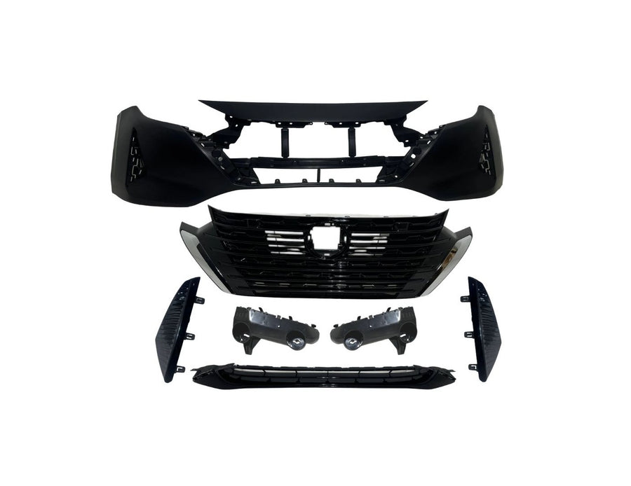 2024 2025 Nissan Sentra S SR SV Front Bumper Upper Lower Grille Fog Light Cover Side Retainer Brackets Set (Copy)