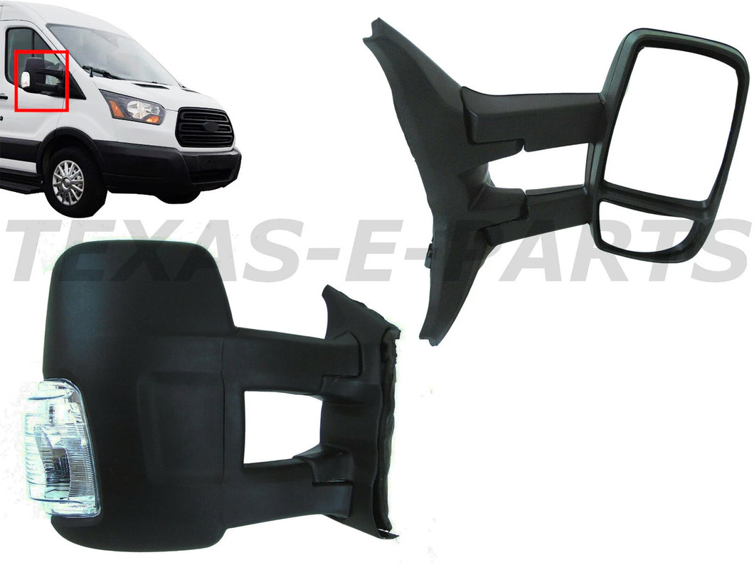 2015 2016 2017 2018 2019 2020 2021 2022 2023 2024 Ford Transit 150 Front Right Door Side Rear View Mirror Long Arm Signal