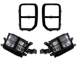 2020 2021 2022 2023 Mitsubishi Outlander Sport Front Bumper Turn Signal Fog Light Lamp With Cover Left Driver & Right Passenger Set