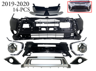2019-2020 Mitsubishi Outlander Front Bumper Cover Grille Center Lower Panel Chromes 14-Pcs - Texas-e-parts