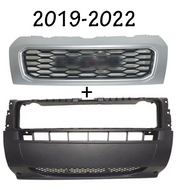 2019-2022 Ram ProMaster 1500 2500 3500 Front Bumper Center Middle Cover With Upper Grille Silver - Texas-e-parts