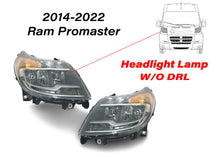 Load image into Gallery viewer, 2014 2015 2016 2017 2018 2019 2020 2021 2022 Ram Promaster Headlight Lamp Without Daytime Running Light Front Left Driver Right Passenger Set